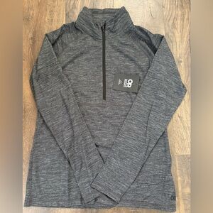 Outdoor Research womens Heathered Charcoal Gray Quarter-Zip Pullover